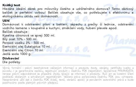 Příbalový leták - Allnature Úklid startovací sada