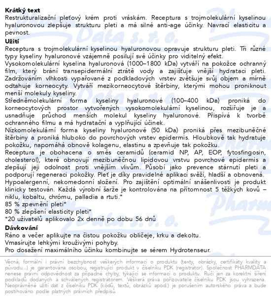 Příbalový leták - RILASTIL RESTRUKTURALIZAČNÍ KRÉM NA PLEŤ PROTI VRÁSKÁM 40ml
