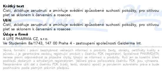 Příbalový leták - Cetaphil PROREDNESS Čisticí pěna na obličej 236 ml