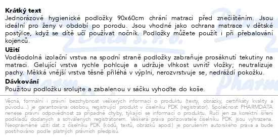 Příbalový leták - CANPOL BABIES Jednorázové multifunkční podložky 10ks