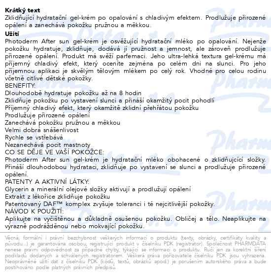 Příbalový leták - BIODERMA Photoderm After sun gel-krém 200ml