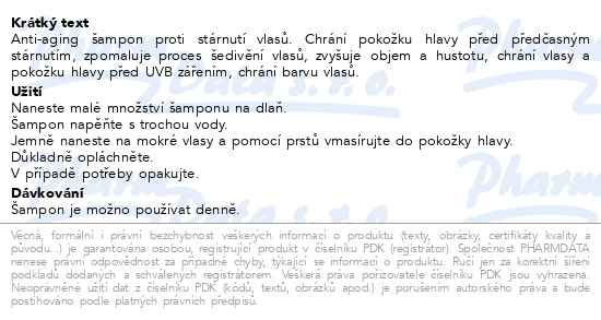 Příbalový leták - Revalid Anti-Aging Shampoo 200 ml