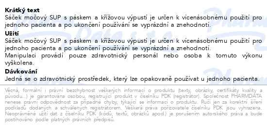 Příbalový leták - Sáček urinální SUP pásek kříž.výp.2000ml Steriwund