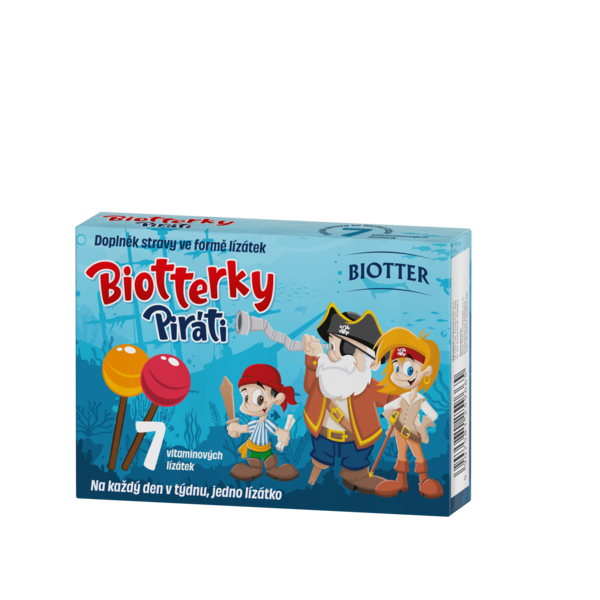 Biotterky Piráti vitamínová lízátka 7 ks