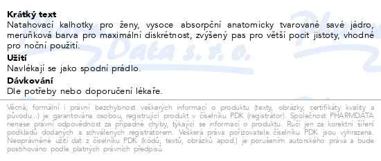 Příbalový leták - Depend Maximum inkont.kalh.ženy vel.S/M 10ks