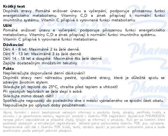 Příbalový leták - Supradyn Immune Kids želé 100ks