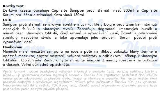 Příbalový leták - DERMEDIC Capilarte Anti-Ageing dárkový set