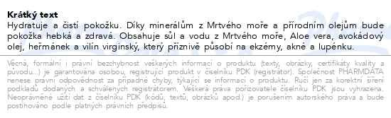 Příbalový leták - KESEM Minerální sprchový gel z Mrtvého moře 500 ml