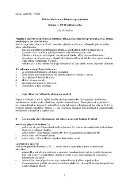 Příbalový leták (SUKL) - Fultium D3 800IU 90 měkkých tobolek