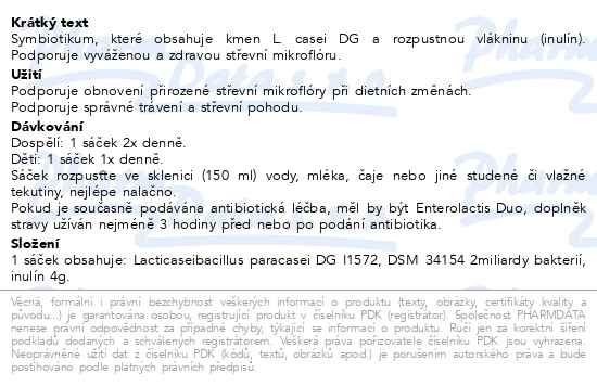 Příbalový leták - ENTEROLACTIS Duo 20x5g