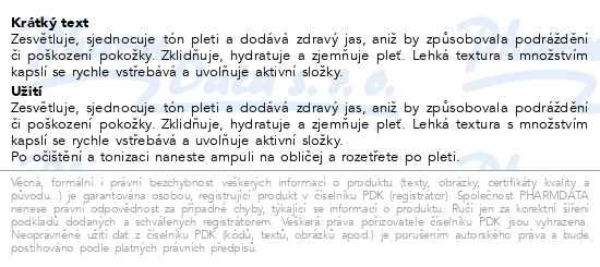 Příbalový leták - Madagascar Centella rozjasňující pleťová ampule 100ml