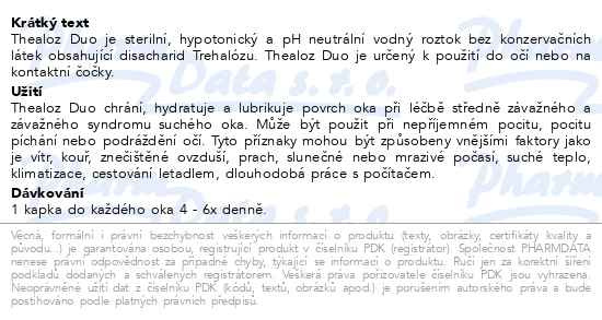 Příbalový leták - Thealoz Duo 5ml