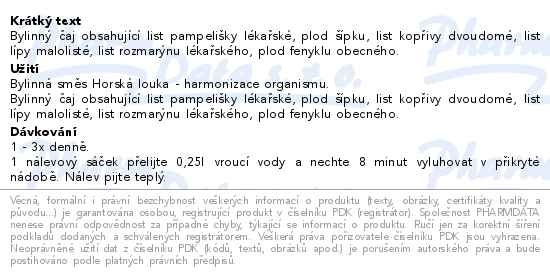 Příbalový leták - Megafyt Horská louka 20x1.5g