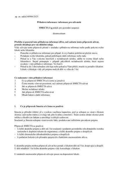Příbalový leták (SUKL) - Smecta 3g por.plv.sus.30