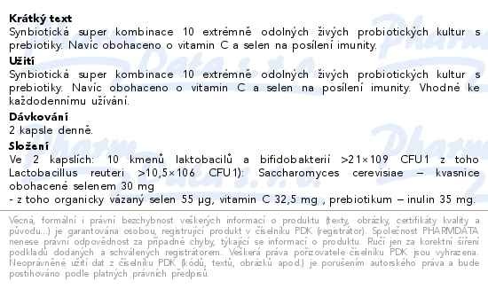 Příbalový leták - GS Probiotic Strong 120 kapslí