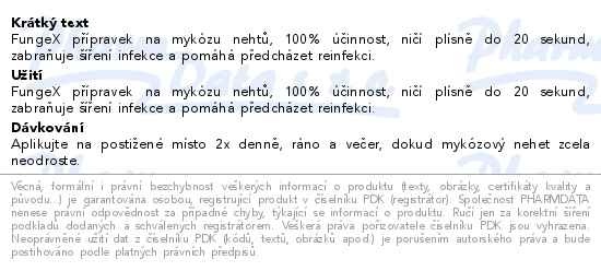 Příbalový leták - FungeX přípravek na mykózu nehtů 5ml