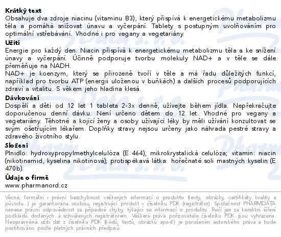 Příbalový leták - Bioaktivní NAD+ Booster 60 tablet
