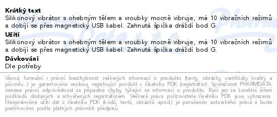 Příbalový leták - Sexy Elephant Wavy Vibes II silikonový vibrátor