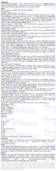 Příbalový leták - MOVit Magnesium Malát 1000mg + B6 tbl.90