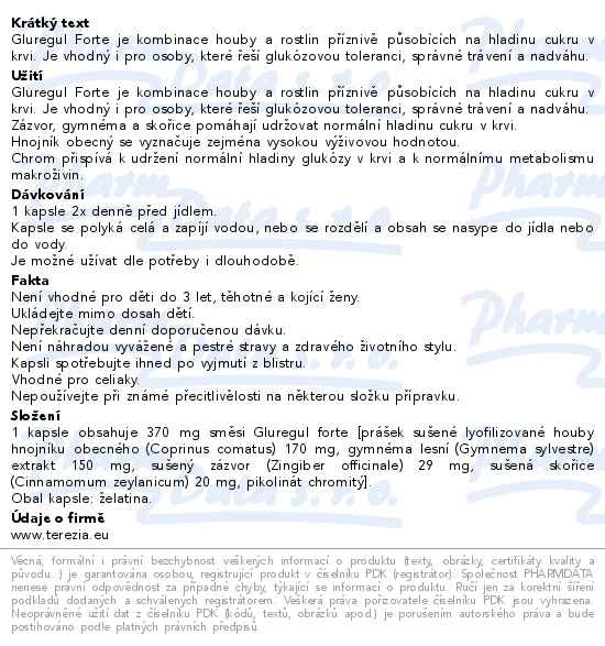 Příbalový leták - TEREZIA Gluregul Forte cps.60