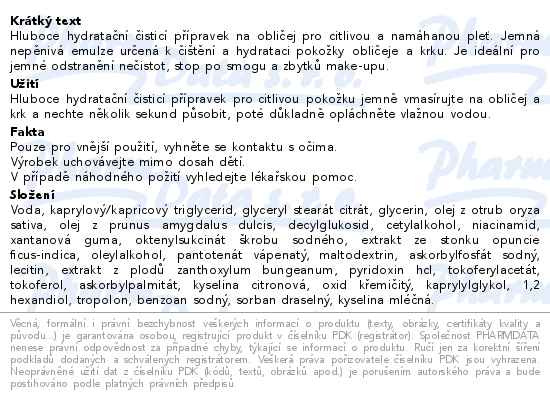 Příbalový leták - Oncos Hydratační čisticí emulze na obličej 100ml