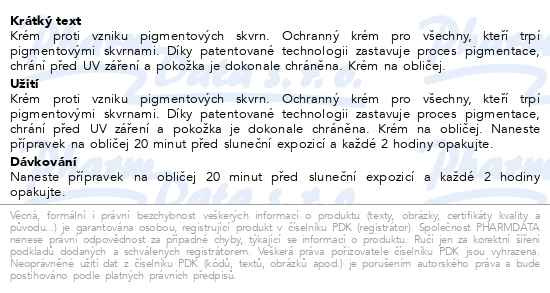 Příbalový leták - ESTHEDERM Photo Reverse 50ml