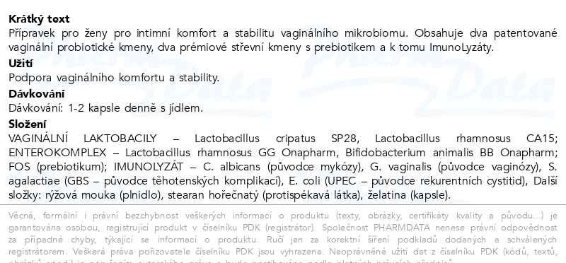 Příbalový leták - GYNIMUN trio vagicare cps.30