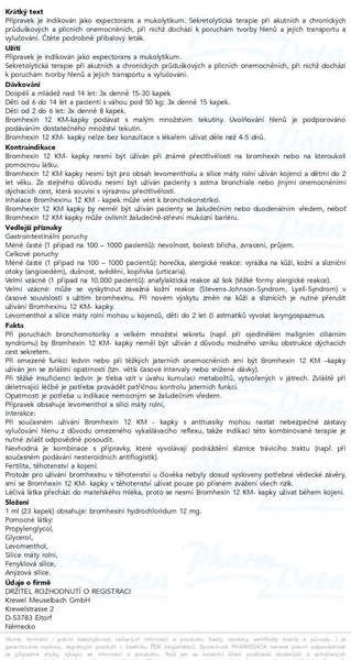 Příbalový leták - Bromhexin KM 12mg/ml kapky 50ml