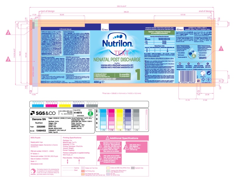 Příbalový leták (SUKL) - Nutrilon 1 Nenatal Post Discharge 400g