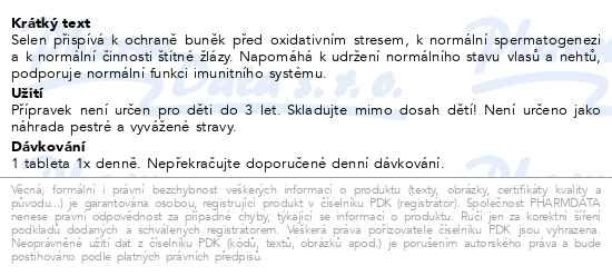Příbalový leták - MOVit Selen 100mcg tbl.120