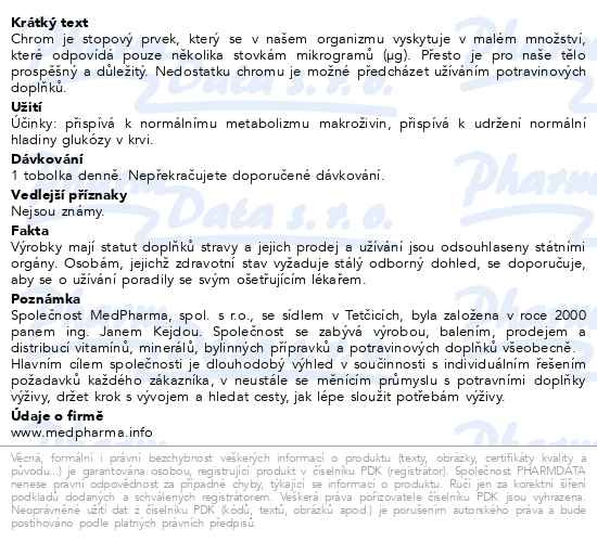 Příbalový leták - MedPharma Chrom pikolinát 200mg tob.107