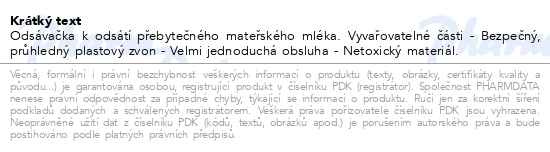 Příbalový leták - Odsávačka mléka s balónkem