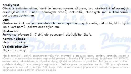 Příbalový leták - Actisorb Plus 10.5x10.5cm 10ks