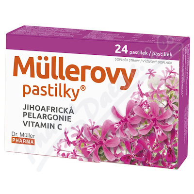 Müllerovy pastilky s jihoafrickou pelargonií 24ks