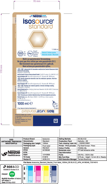 Příbalový leták (SUKL) - Isosource Standard Neutrální por.sol.1x1000ml