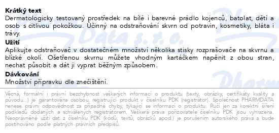 Příbalový leták - FeelEco Odstraňovač skvrn Baby 200ml