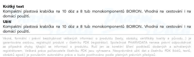 Příbalový leták - Homeonomade zakladač na léky