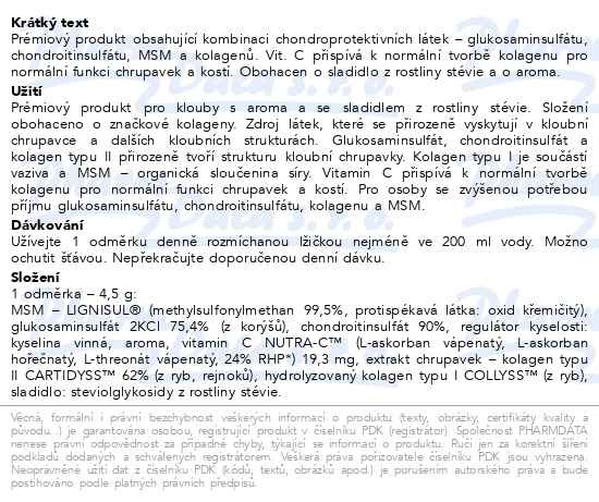 Příbalový leták - ALAVIS MAXIMA Triple Blend Extra Silný 700 g