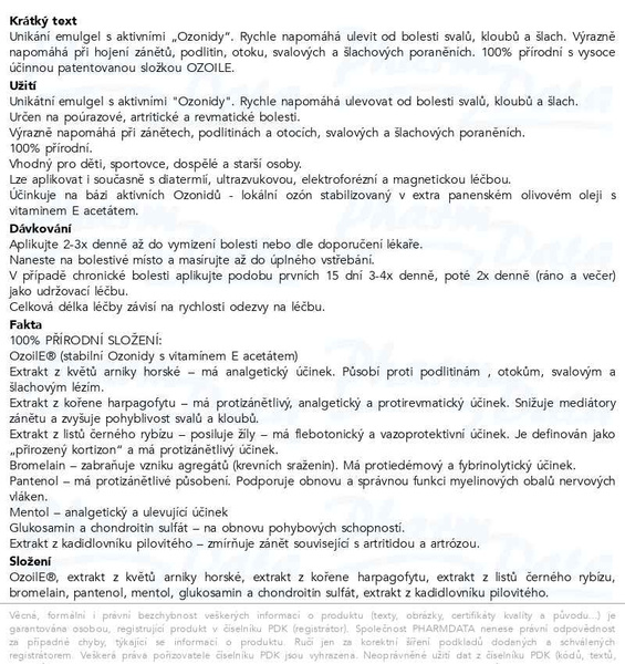 Příbalový leták - DOLAREN emulgel proti bolesti 50ml