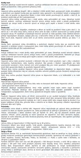 Příbalový leták - Heparoid Léčiva drm.crm.1x30g