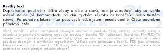 Příbalový leták - Duphalac 667g/l por.sol.1x200ml IV