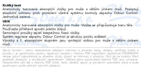 Příbalový leták - TENA Men Level 3 ink.vložky 8ks 750856