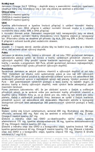Příbalový leták - JAMIESON Omega 3-6-9 1200mg cps.100