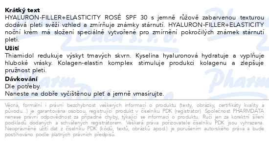 Příbalový leták - Eucerin HYALURON-FILLER+ELASTICITY ROSÉ Vánoce 2024
