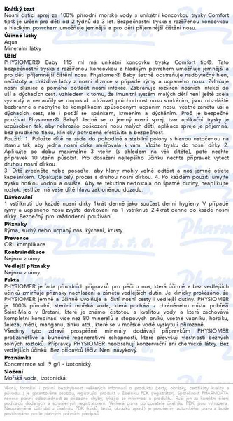 Příbalový leták - Physiomer Baby 115ml