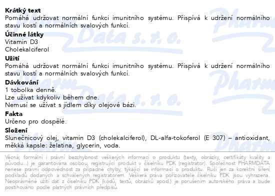 Příbalový leták - Detritin Vitamin D3 2000 IU 90+30 měkkých tobolek