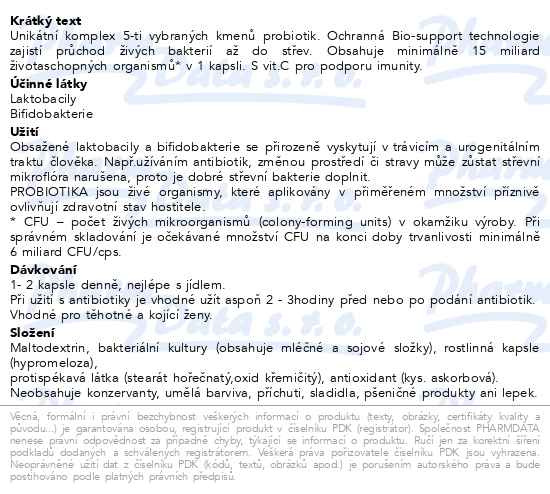 Příbalový leták - NatureVia Laktobacily 5 Imunita cps.33