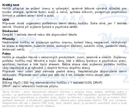 Příbalový leták - NatureVia® Magnesium 1 MEGA 835mg tbl.90