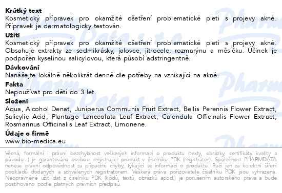 Příbalový leták - AkneOFF roll-on 10ml Biomedica