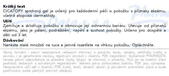 Příbalový leták - DERMEDIC Cicatopy sprchový gel 200ml